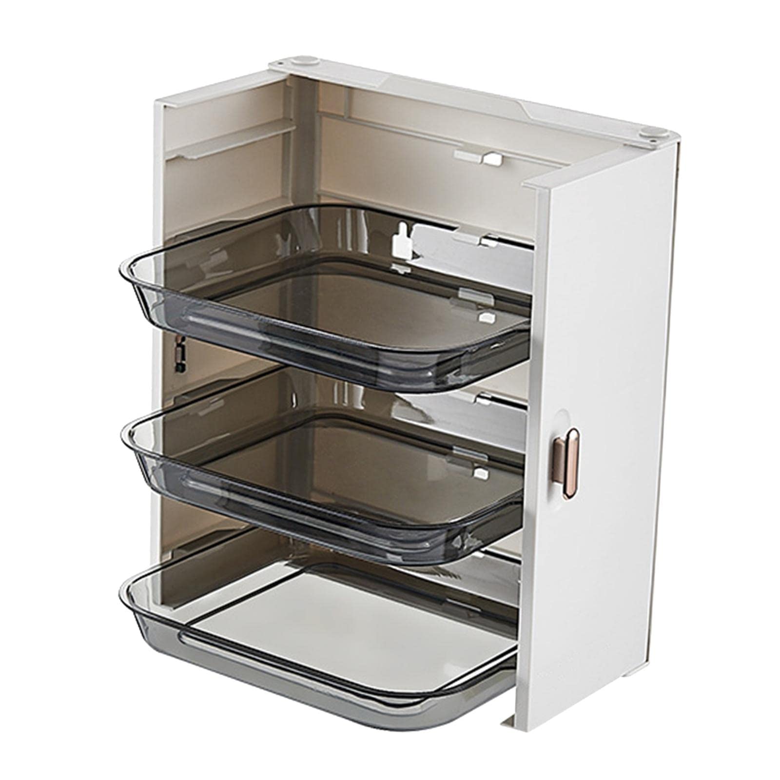 Colcolo Vegetable Prep Rack - Stackable Kitchen Organizer for Fruits, Side Dishes & Hot Pot Ingredients | Wall-Mounted Storage Tray in PETG (White/Black) | Perfect for Meal Prep, Cooking & Small Space Organization