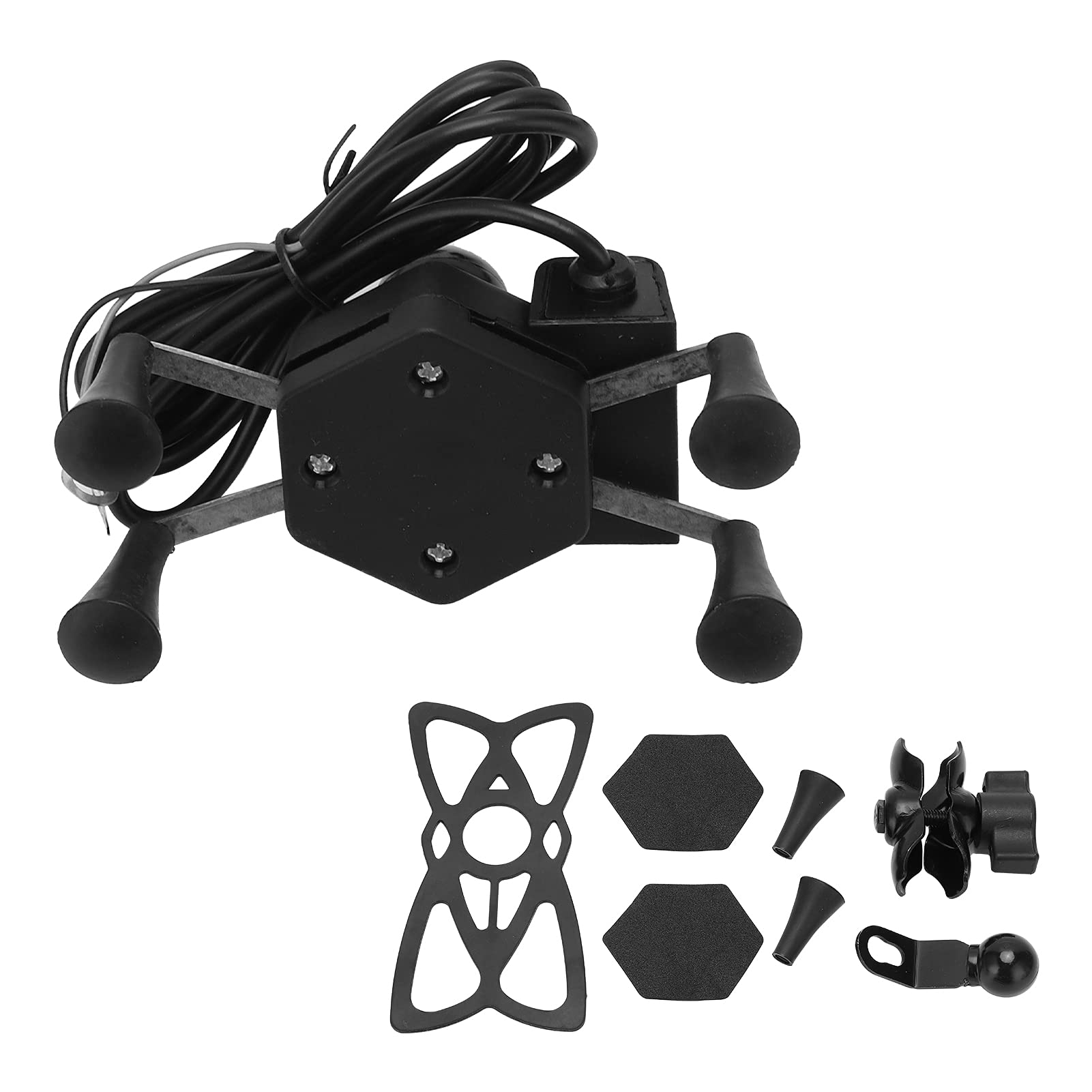 01 02 015 Universal X-Shape Phone Mount Bracket - Durable Car Phone Holder for 3 to 6.5 Inch Smartphones - Perfect for Driving, Cycling & Hands-Free Navigation