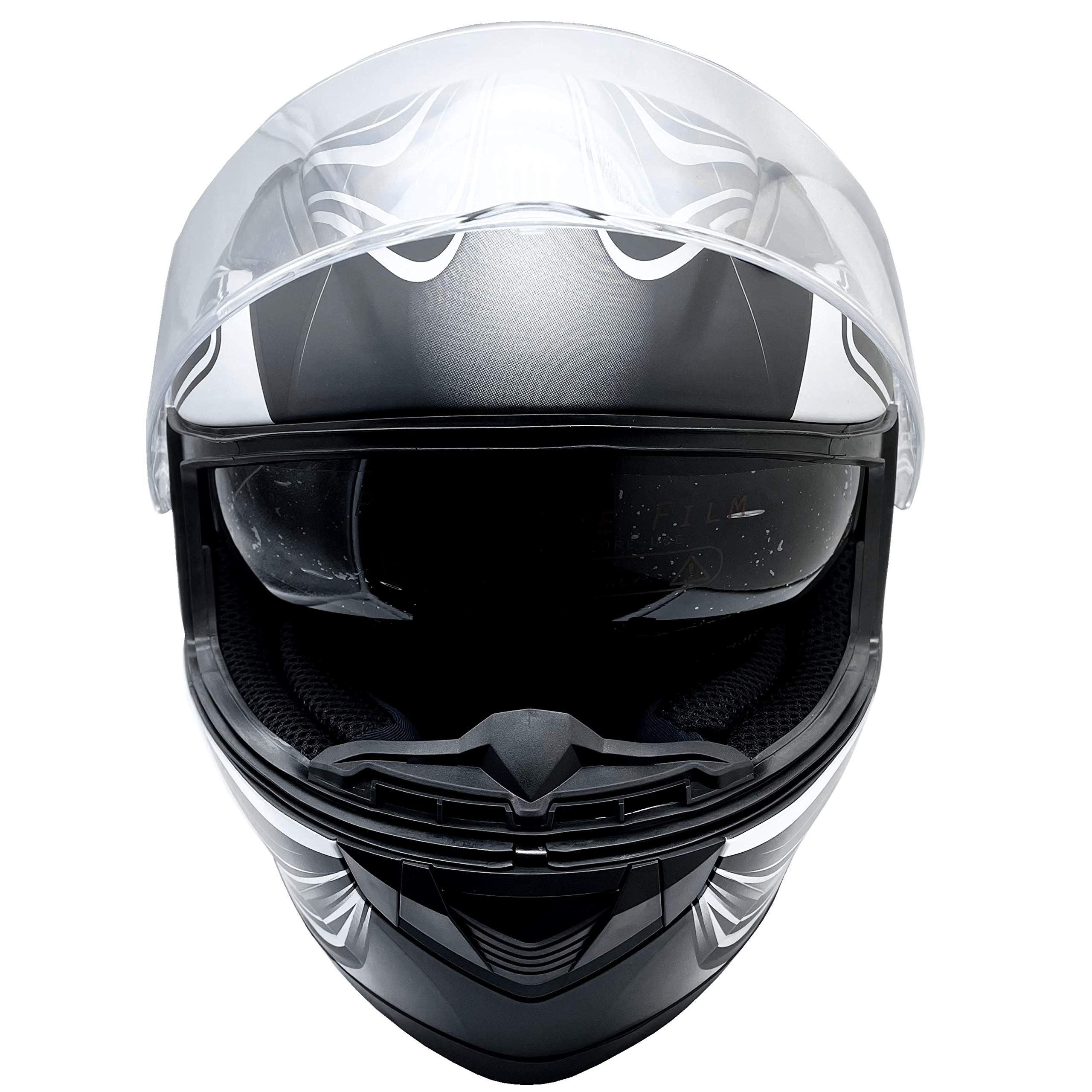 Typhoon Full Face Snowmobile Helmet for Adults - Heated Dual Lens Shield | DOT Certified Motorcycle & ATV Helmet for Winter Riding & Extreme Cold Weather