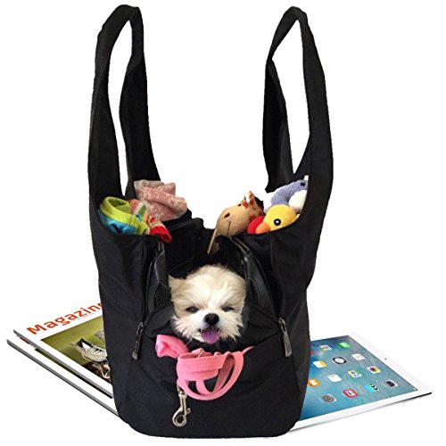 Black Sporty Tote with Interchangeable Airline Approved Pet Carrier - Multi-Pocket Design for Small Dogs (Base & Shell Tote) | Perfect for Travel, Shopping & Outdoor Adventures