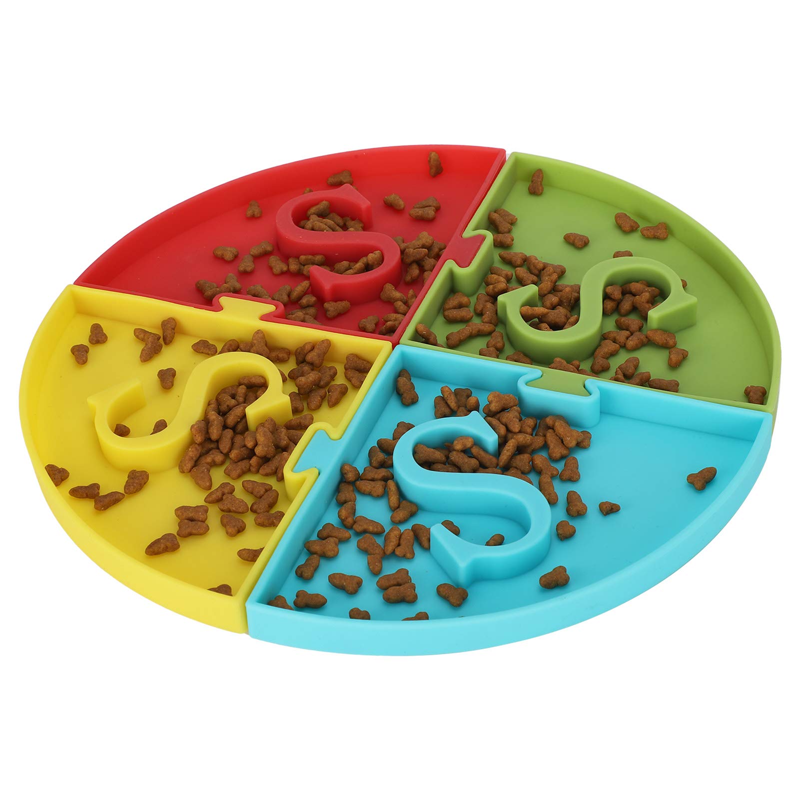 Non-Slip Slow Feeder Dog Bowl - Bloat Stop Puzzle Feeder for Dogs & Cats - Interactive Slow Eating Bowl for Small & Large Breeds - Perfect for Fast Eaters, Digestion Aid, and Mealtime Enrichment