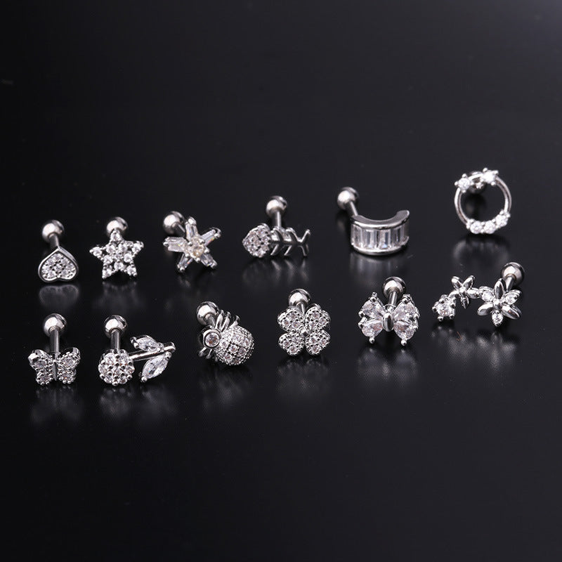 16G Silver Fish Bone Cartilage Barbell Piercing Jewelry - Stainless Steel Body Jewelry for Helix, Tragus, or Ear Cartilage Piercings | Perfect for Everyday Wear or Special Occasions | HSPJ324