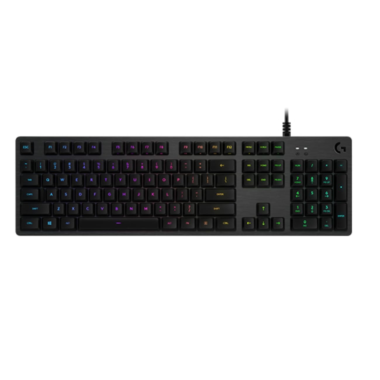 Logitech G512 Mechanical Gaming Keyboard - RGB LIGHTSYNC, Backlit Keys, GX Brown Tactile Switch, Brushed Aluminum Frame, Customizable Keys, USB, QWERTY Italian Layout, Black - Perfect for PC Gaming & Office Work