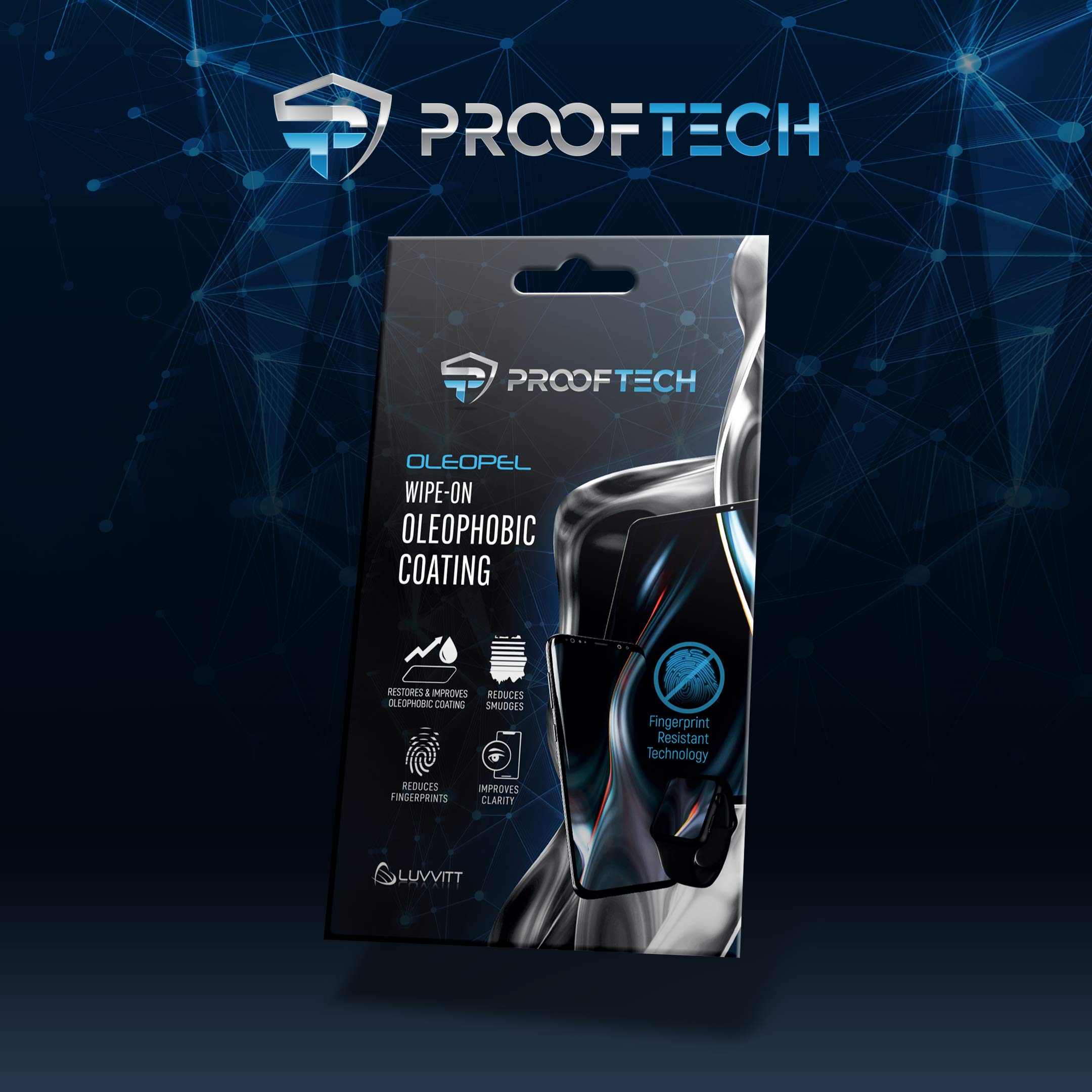 OLEOPEL Oleophobic Coating Kit 4ml - Anti-Fingerprint Liquid for Smartphones, Tablets, Smart Watches, Glasses & Camera Lenses | Touch Screen Protection | Easy Wipe-On Application for Clear View & Smudge-Free Experience