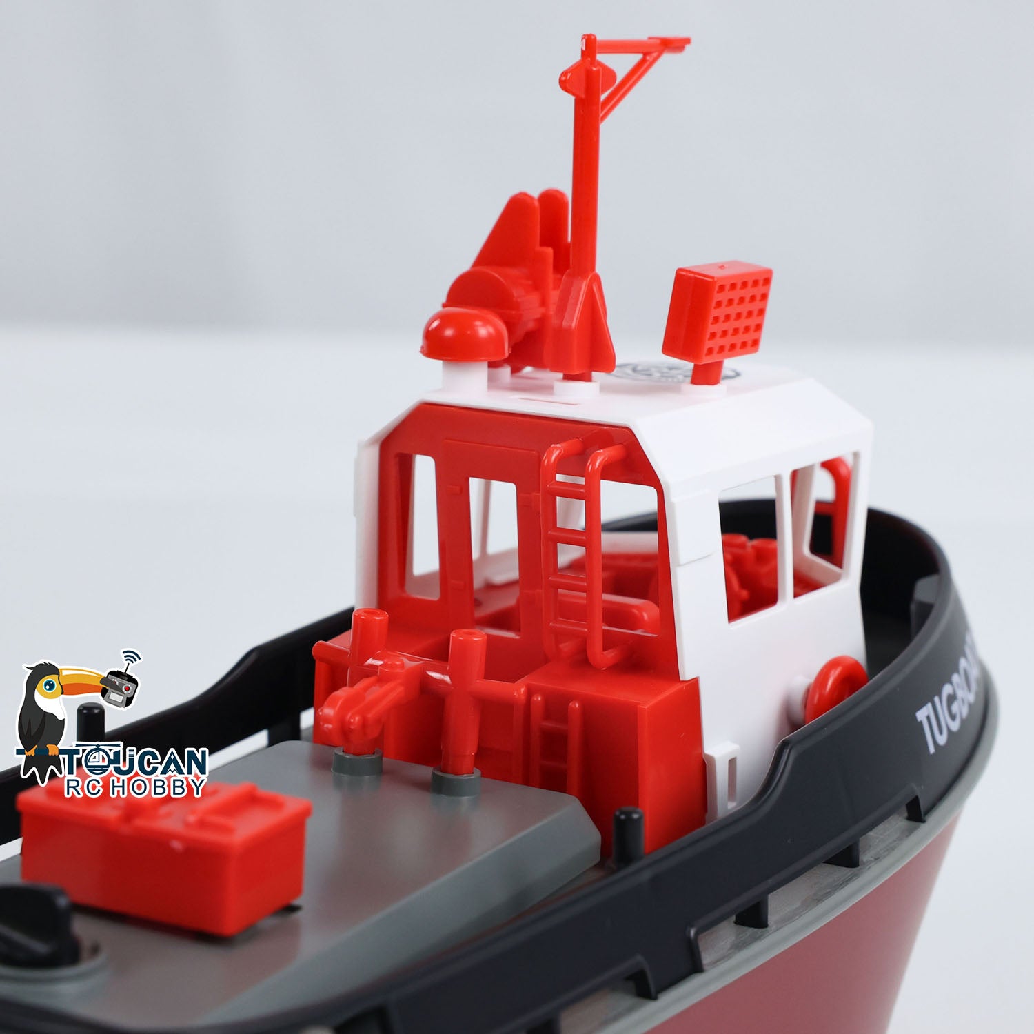1/72 Scale Heng Long 2.4GHz Remote Control Tugboat - Dual Motor RC Towboat with Powerful Simulation - Ready to Run (RTR) 23x10x15cm - Perfect for Pool, Lake or Bathtub Water Play