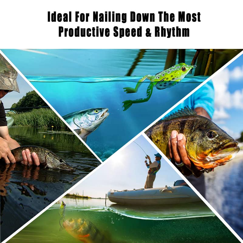 Top Water Frog Lures for Bass Fishing - Weedless Lifelike Soft Plastic Frog Baits for Freshwater & Saltwater - Perfect for Bass, Trout, and Pike - Ideal for Pond, Lake, and River Fishing