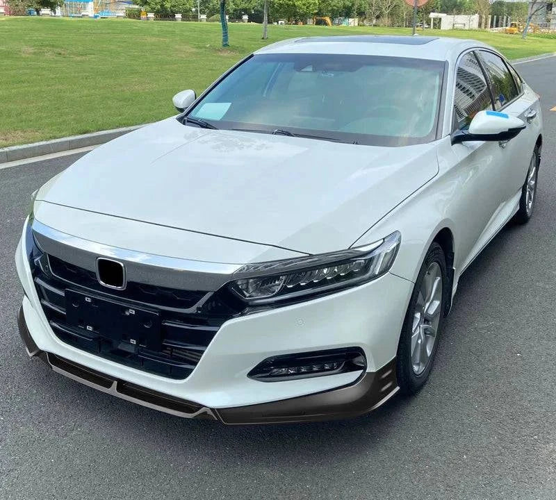 2018-2021 Honda Accord V4 Style Front Bumper Lip Spoiler - 3 Piece Set for Sporty Look & Enhanced Aerodynamics - Perfect for Car Enthusiasts & Street Racing