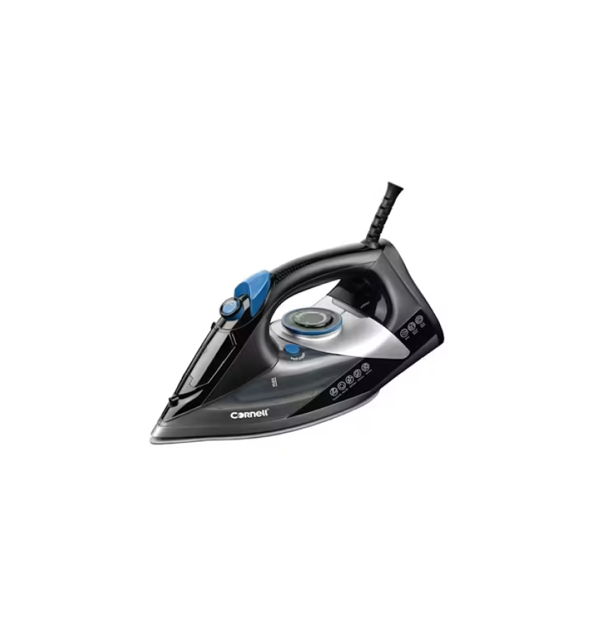Cornell CSIE26BK Professional Steam Iron for Clothes - Powerful 1500W, Anti-Drip, Anti-Calc, Perfect for Home & Travel Use