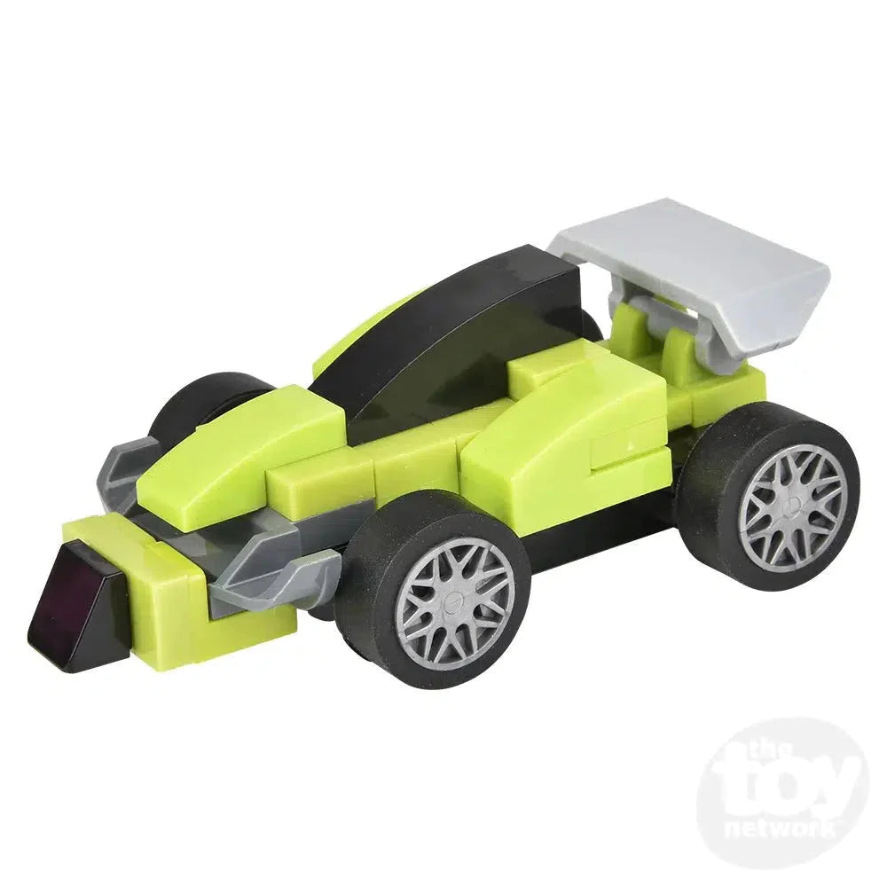 2.75 Inch Pull Back Race Car Toy - Mystery Egg Building Block Set for Kids - Fun DIY Race Track Play for Boys & Girls - Perfect for Birthday Gifts & Party Favors