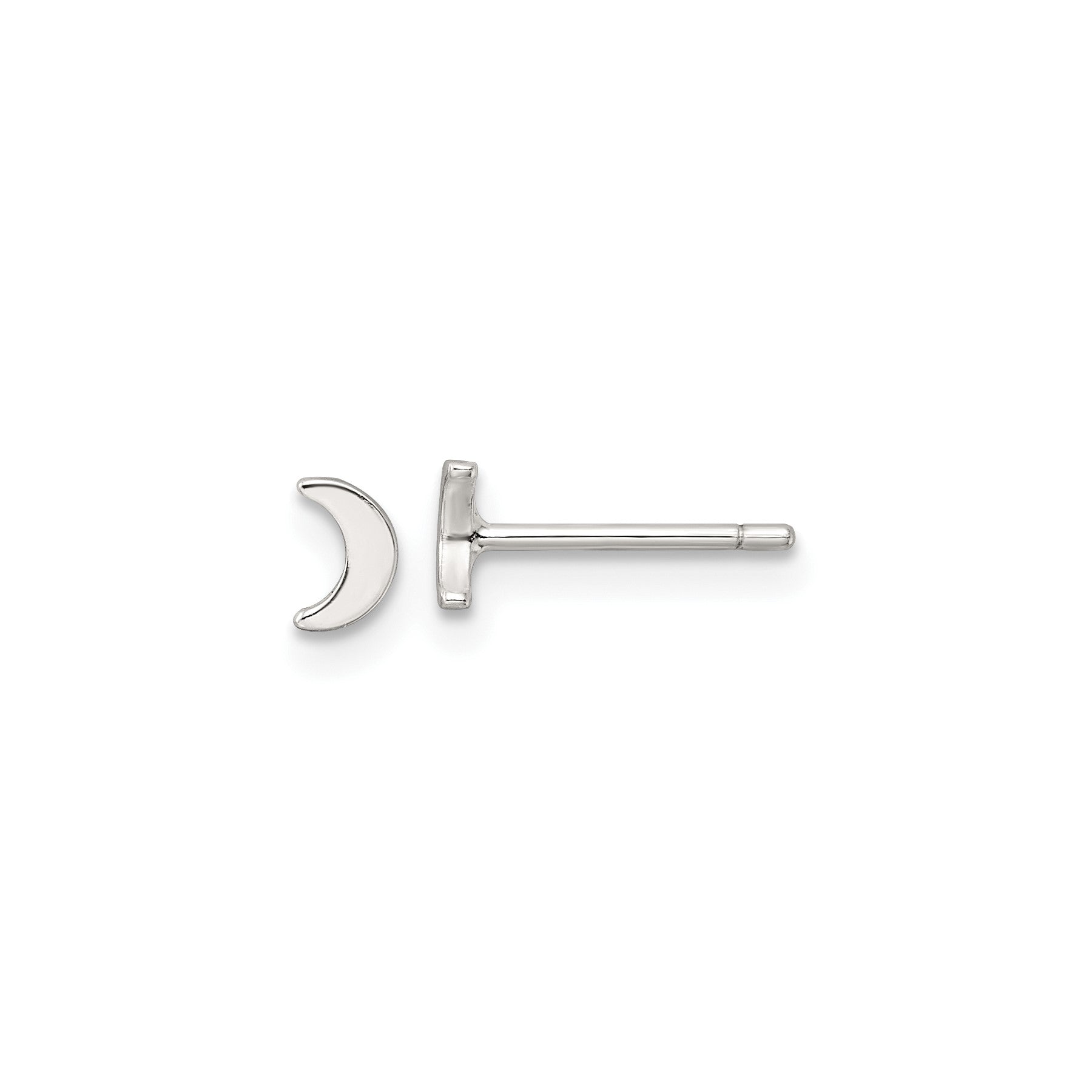 Half Moon Stud Earrings for Women - Sterling Silver Minimalist Earrings for Everyday Wear | Perfect for Gifts, Parties & Casual Outfits