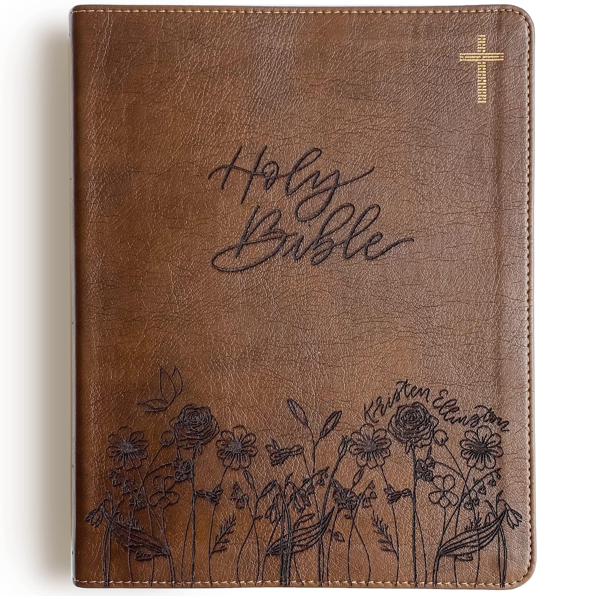 Hand Illustrated & Laser Engraved NIV Journaling Bible - Personalized Christian Gift with Custom Name Engraving | Perfect for Bible Study, Prayer Journals & Spiritual Gifts