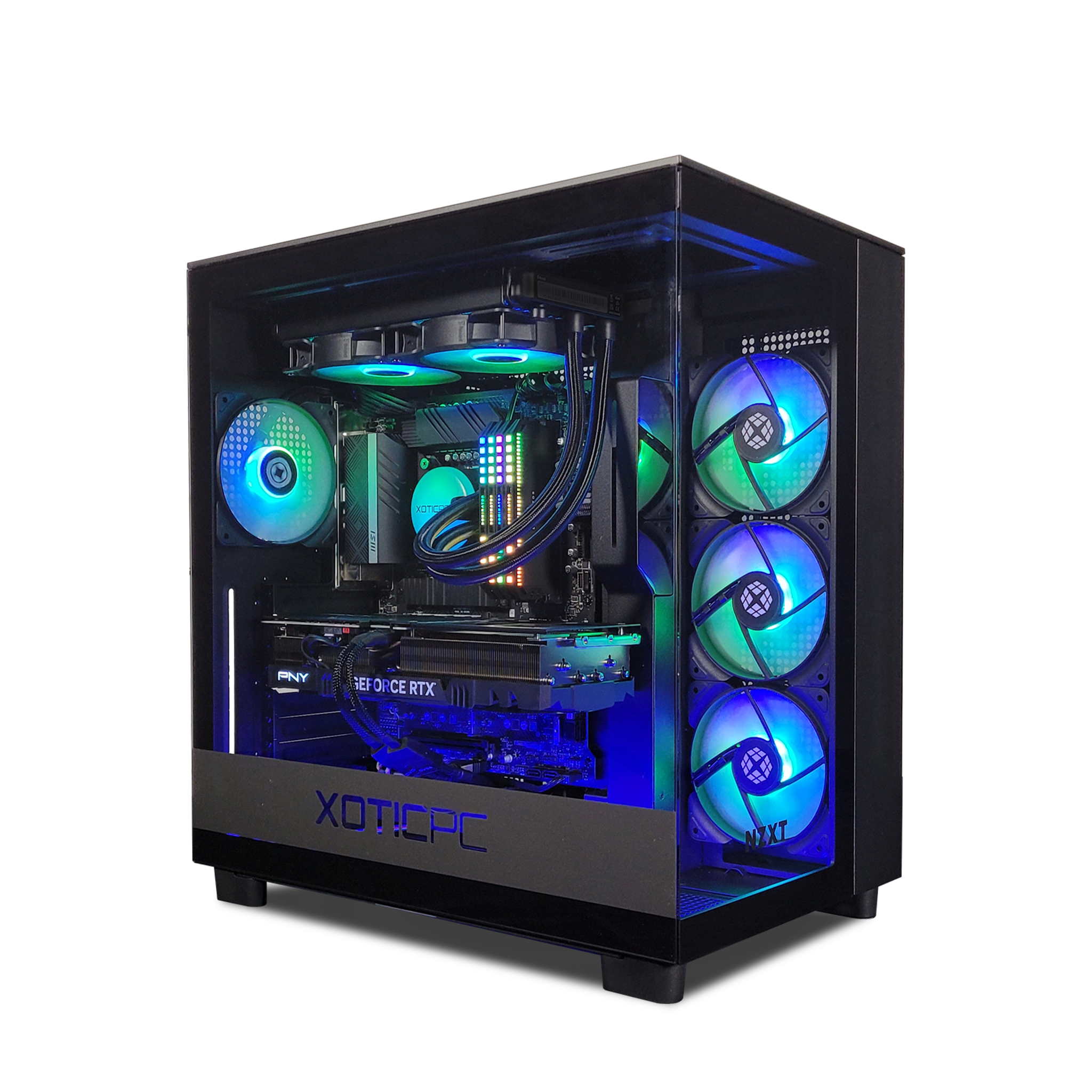 XOTIC PC GX11 H9 Flow Extreme Gaming Desktop - Intel Z890 Motherboard, DDR5 RAM, Liquid Cooling | High-Performance PC for 4K Gaming, VR & Streaming
