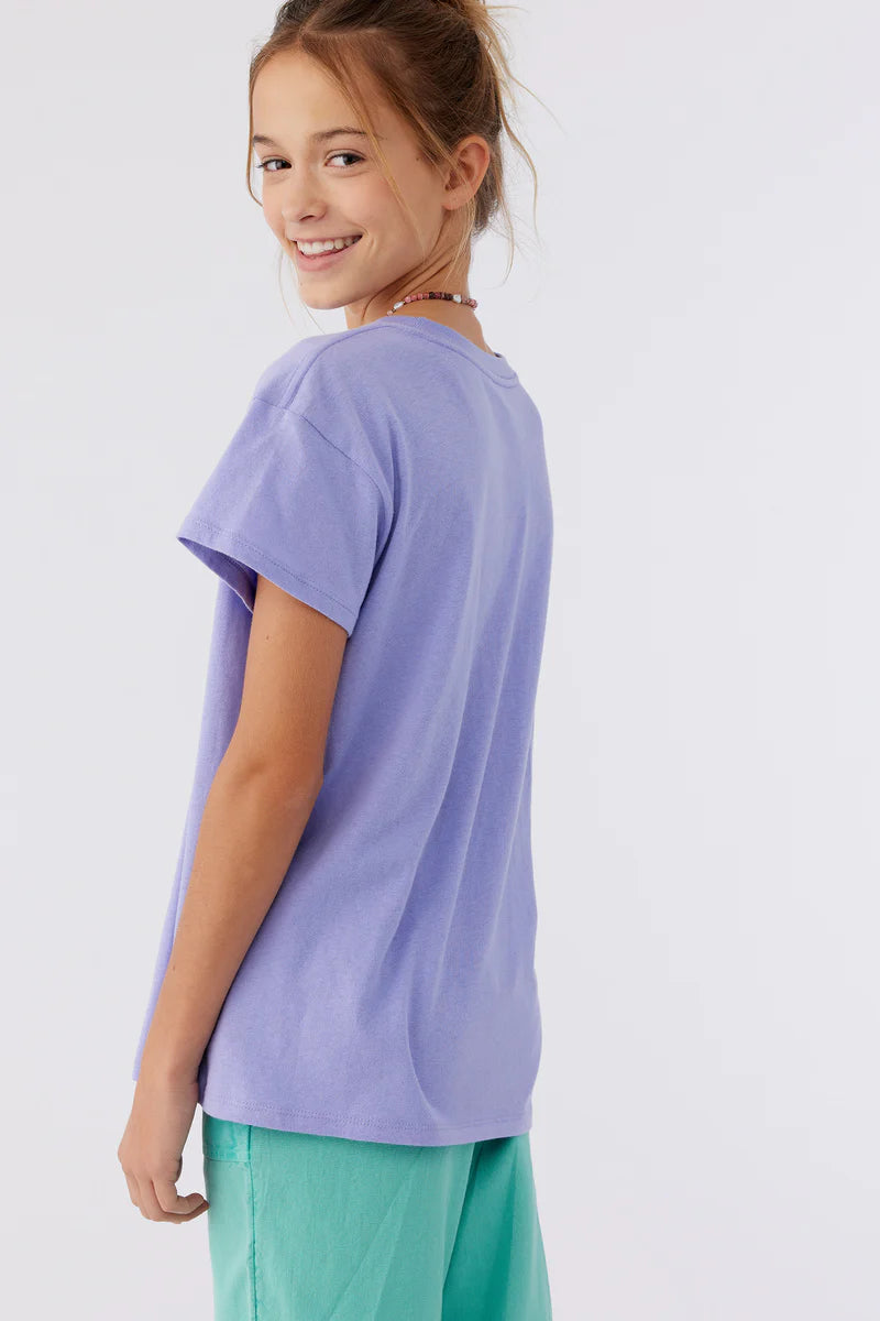 O'Neill Kids Be Kind T-Shirt for Girls - Soft Cotton Tee for School, Play & Everyday Wear