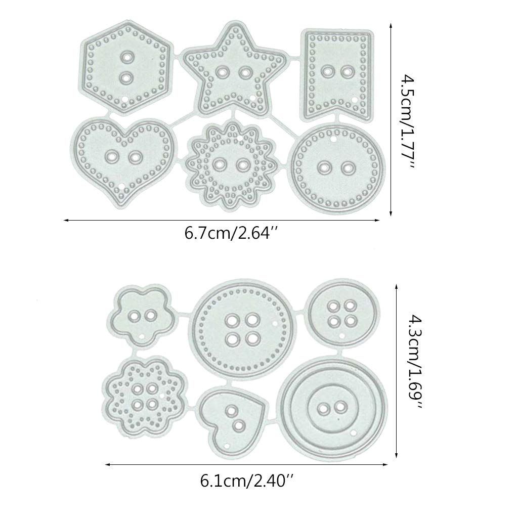 Metal Button Shape Die Cuts for Card Making & Scrapbooking - DIY Embossing Cutting Dies for Paper Crafts, Album Decoration & Art Projects - Perfect for Handmade Greeting Cards, Invitations & Memory Books