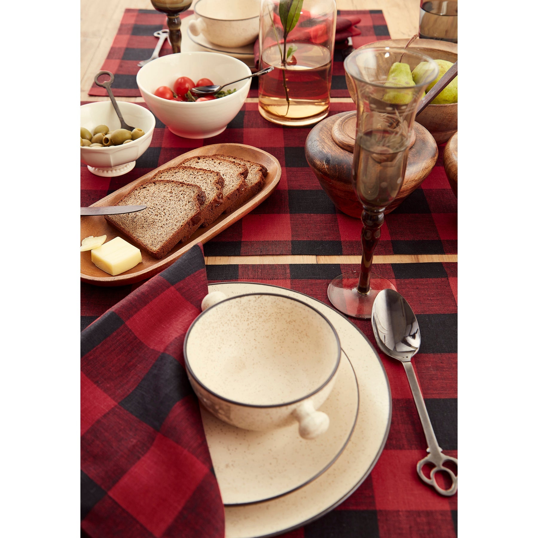 Buffalo Check Table Runner - Red and Black Plaid Cotton Table Decor for Farmhouse, Rustic & Holiday Dining - Perfect for Christmas, Thanksgiving & Everyday Use