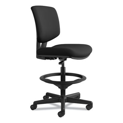HON Volt Series Adjustable Task Stool with Steel Foot Ring - Ergonomic Office Chair for Home & Work - Perfect for Standing Desks, Workstations & Home Offices