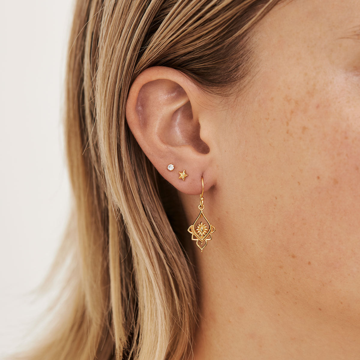 Elegant Gold Plated Mitra Earrings for Women - Perfect for Parties, Weddings & Everyday Wear