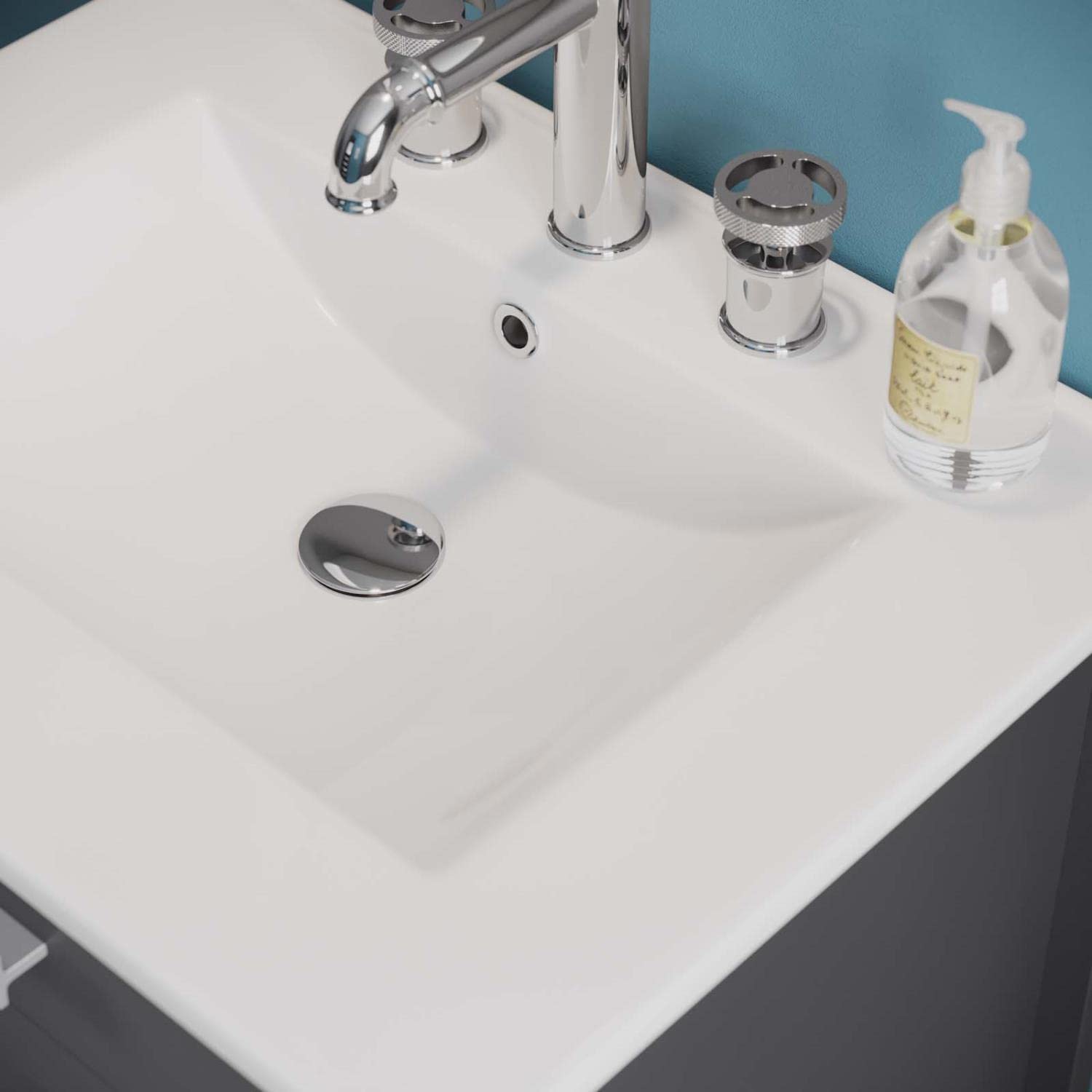 Modway Laguna 24 Inch Gray White Bathroom Vanity with Sink - Modern Bathroom Furniture for Small Spaces, Apartments & Powder Rooms