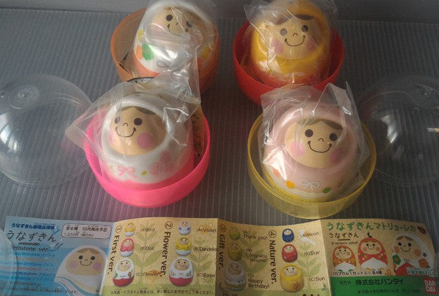 Bandai Gashapon Russian Nesting Dolls 4-Piece Collectible Figure Set - Perfect for Anime Fans, Home Decor & Gift Giving