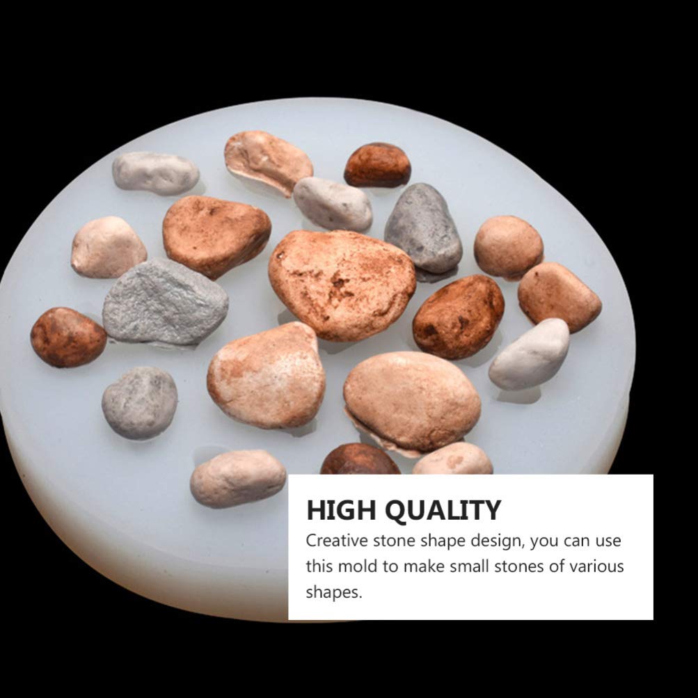 1Pc DIY Stone Silicone Mold for Pebble Making - Irregular Hand Stone Crafting, Resin Art Decor - Perfect for Home Decoration, Garden Stones, and Resin Dice Making Projects