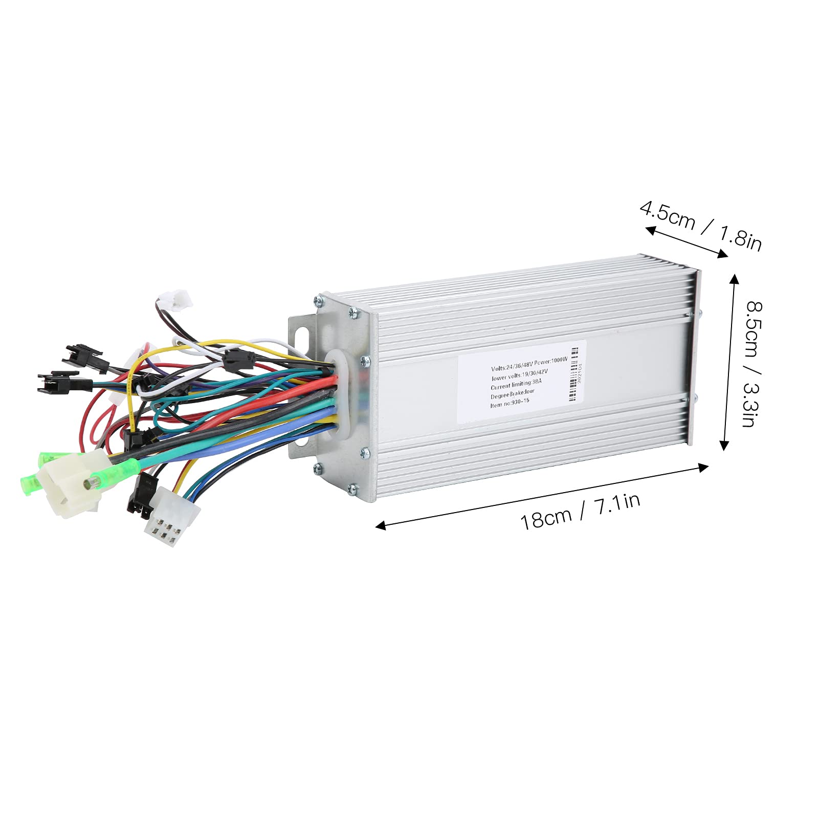 36V/48V 1000W Brushless Motor Speed Controller with LCD Display - Compatible with Electric Scooters & Bikes (22.5mm/0.9in Handlebars) - Perfect for Commuting, Off-Road Adventures & DIY E-Bike Projects