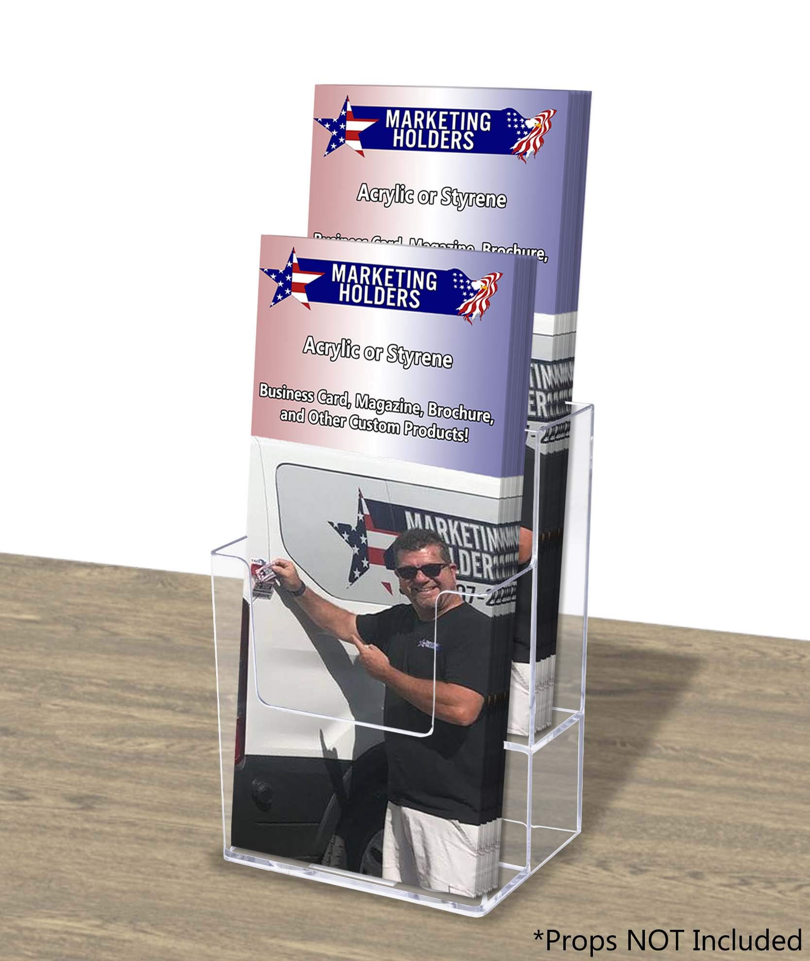 2-Tier Brochure Holder Wall Mount or Countertop Display - 4