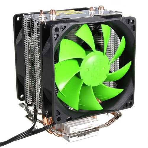 3Pin Dual Fan CPU Cooler - High Performance Cooling for Intel LGA775/1156/1155 & AMD AM2/AM2+/AM3 - Perfect for Gaming PCs and Workstation Builds