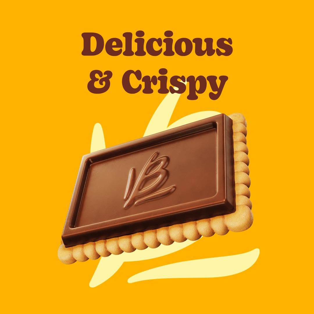 Bauducco Choco Biscuit Cookies 25.3oz (40 Pack) - Crispy Chocolate Snacks for Dessert & Lunch Boxes