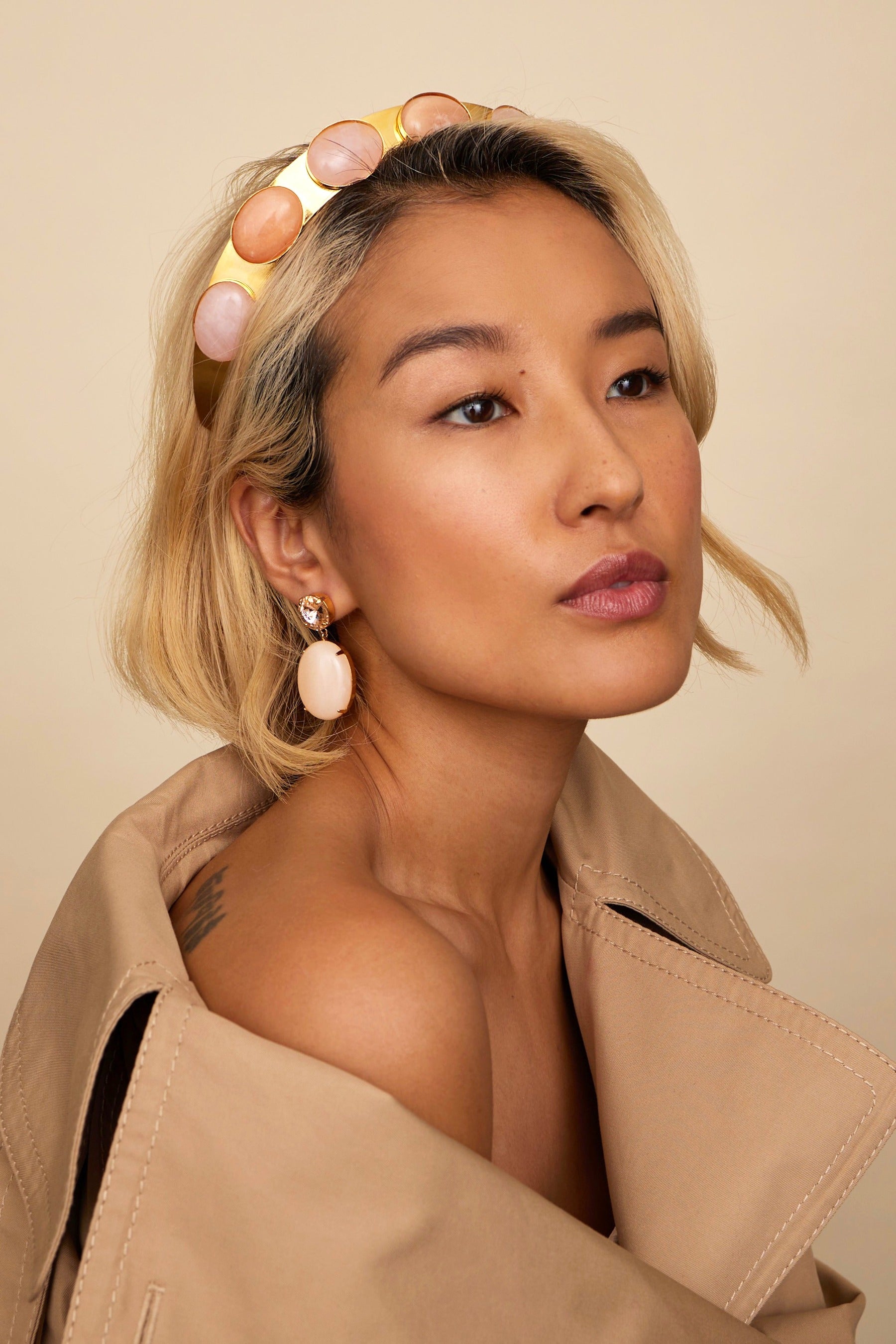 Kaia Stone Drop Earrings for Women - Elegant Dangle Jewelry Gift for Her - Perfect for Weddings, Parties & Everyday Wear