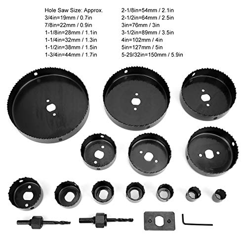 Best Hole Saw Kit for Wood, PVC, Aluminum & Plastic - Adjustable Hole Saw Set for DIY Projects, Home Improvement & Professional Use