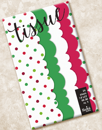 Festive Scalloped Tissue Paper for Gift Wrapping, Party Decorations & DIY Crafts - Holiday Dotology Design for Christmas, Birthdays & Special Occasions