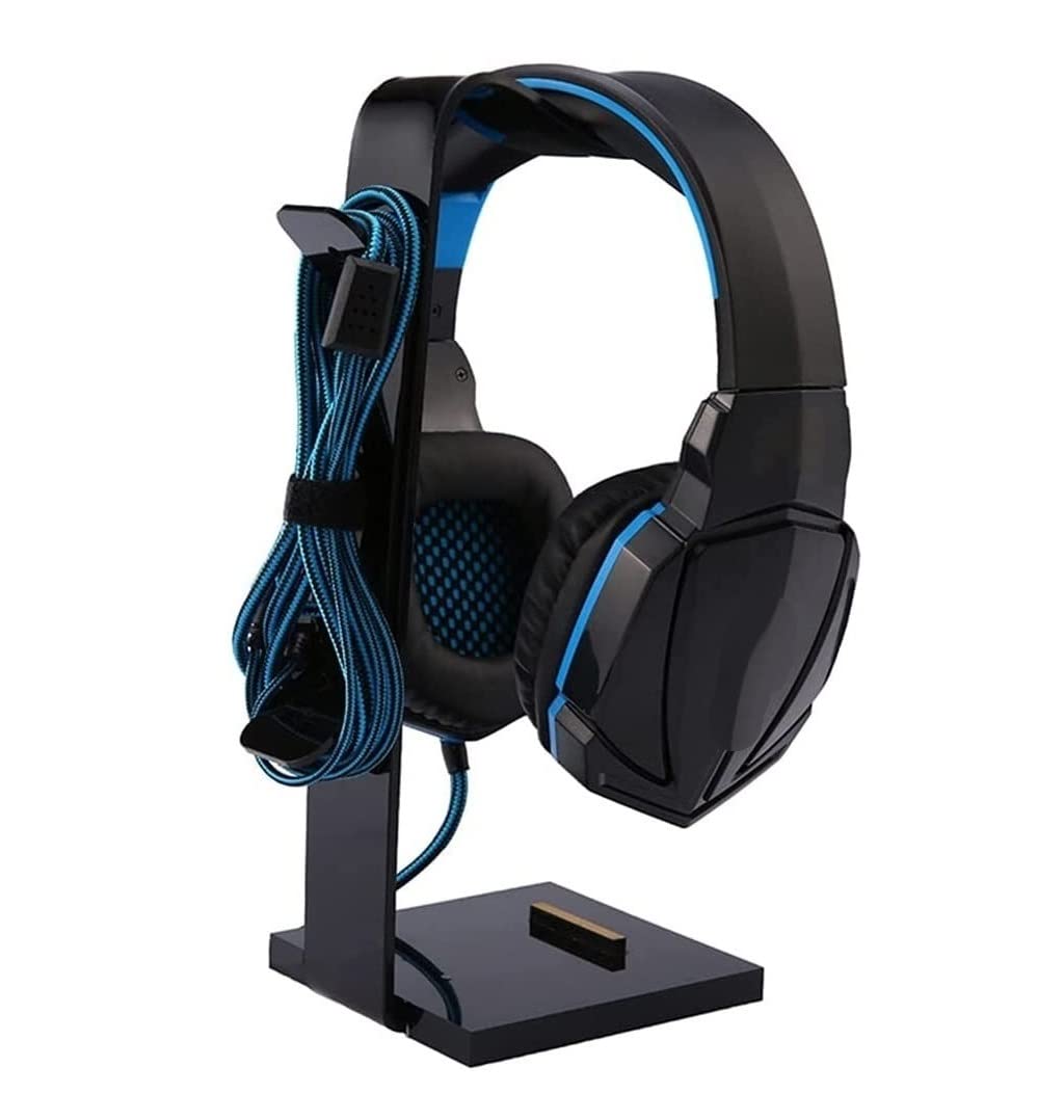 Universal Acrylic Headphone Stand Holder - Gaming Headset Hanger & Display Bracket for Desk Organization - Perfect for Gaming Setup, Home Office, and Studio Use