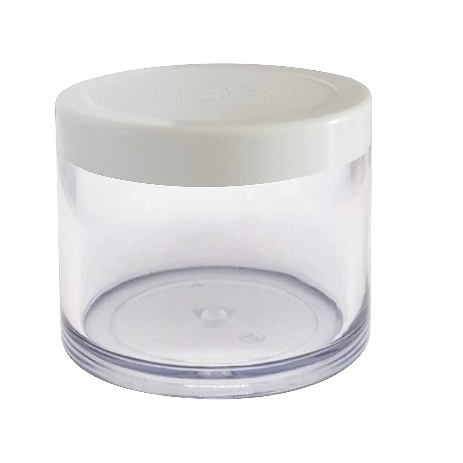 Dinemart 6-Pack 100GM Clear Cosmetic Jars with White Lids & Inner Plugs - Leakproof DIY Containers for Creams, Gels, Lip Balms, Body Butters & Skincare Products | Perfect for Home Beauty Recipes & Travel-Size Storage