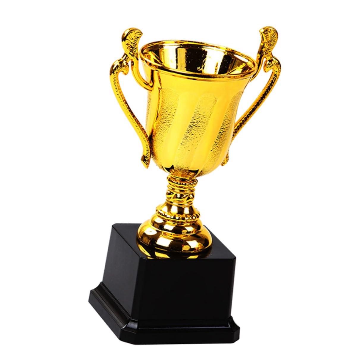 Kisangel 2-Pack Golden Award Trophies - Mini Prize Cups for Sports, Academic & Office Achievements - Reusable Party Decorations for Birthday, Graduation & Award Ceremonies