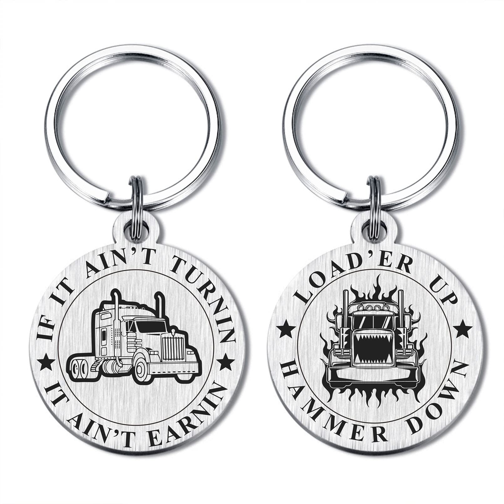 Premium Truck Driver Gifts for Men - Durable Trucker Keychain & Accessories Set - Perfect for Birthday, Father's Day & Appreciation Gifts - Ideal for Long Haul Drivers & Truck Enthusiasts