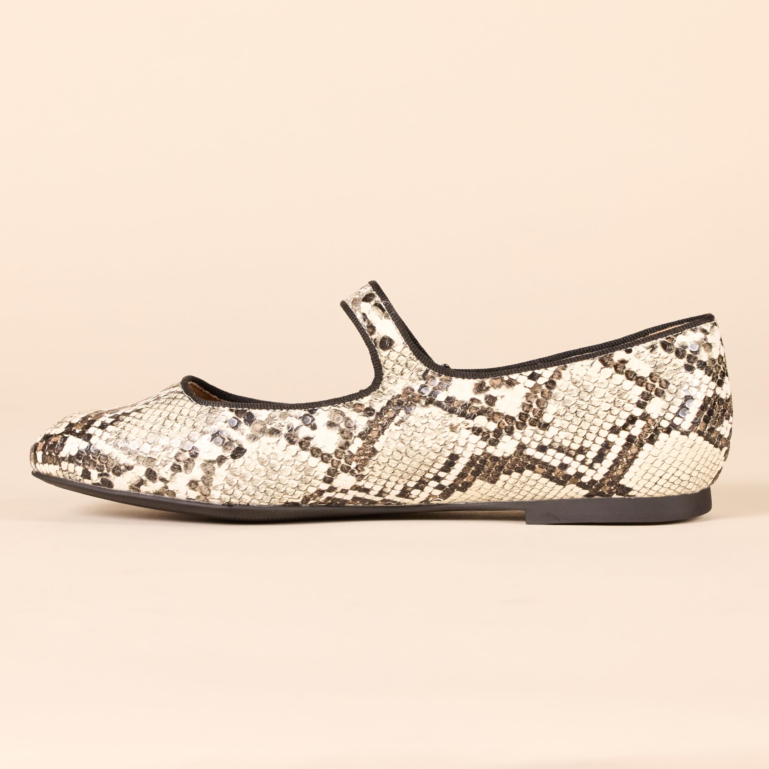 Amazon Essentials Women's Mary Jane Ballet Flat - Comfortable & Stylish Slip-On Shoes for Work, Casual Wear & Travel