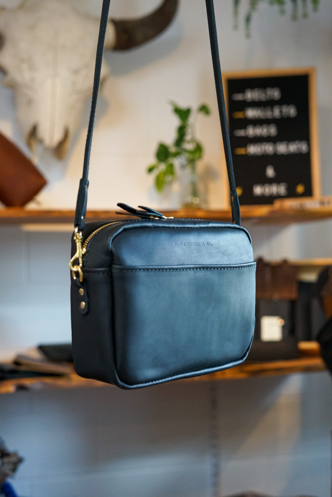 Stylish Rectangle Crossbody Bag in Flat Black - Perfect for Work, Travel & Everyday Use