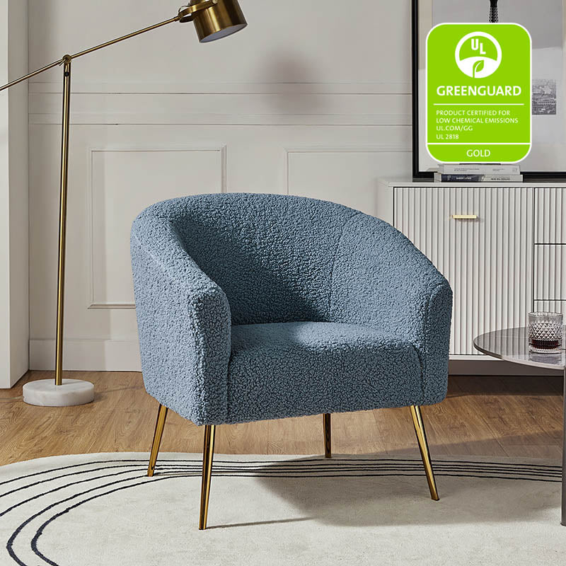 Bari Barrel Armchair - Modern Upholstered Accent Chair for Living Room, Bedroom & Office - Comfortable Lounge Seating with Stylish Design