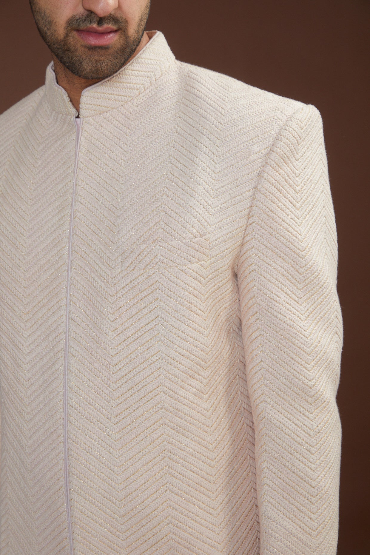 Elegant Pink Embroidered Sherwani for Men - Traditional Indian Wedding Attire & Festive Occasions