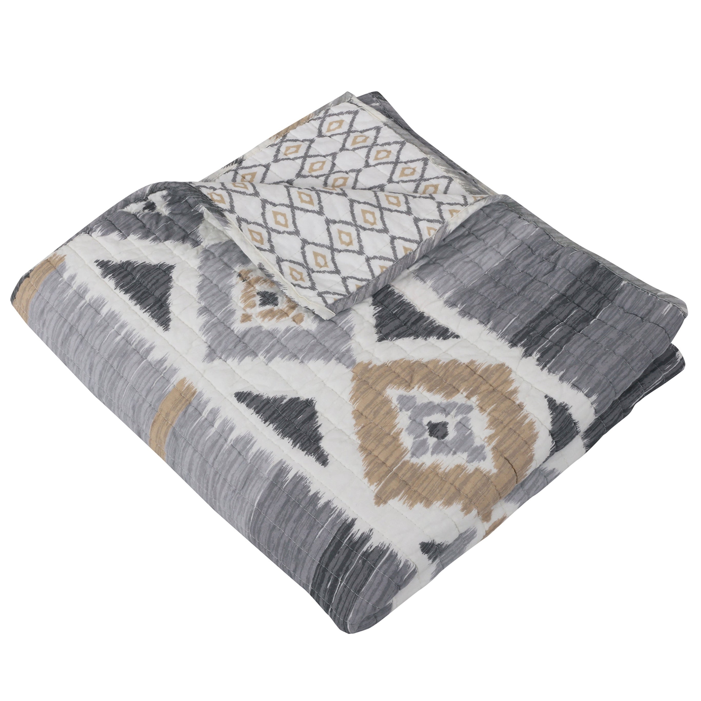 Santa Fe Quilted Throw Blanket - Southwestern Style Soft Cozy Bedspread for Couch, Sofa & Bed - Perfect for Winter Warmth, Home Decor & Gift Giving