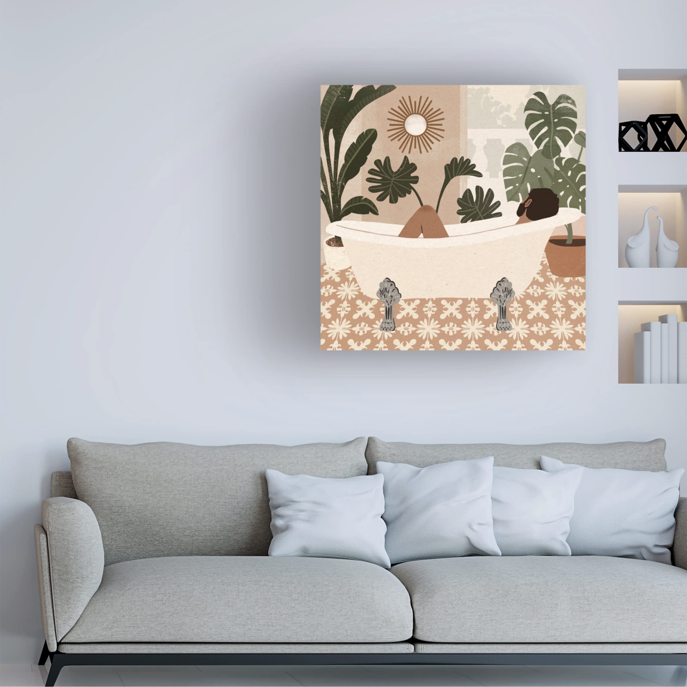 Victoria Barnes 'Home Spa IV' Canvas Wall Art - Modern Home Decor for Living Room, Bedroom & Bathroom | Relaxing Spa-Themed Painting for Serene Ambiance