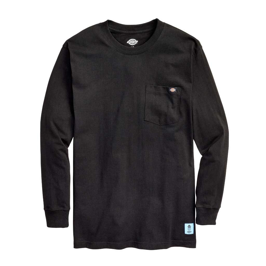 Dickies EO Heavy Long Sleeve Pocket T-Shirt for Men - Black | Durable Workwear for Construction, Outdoor & Casual Wear