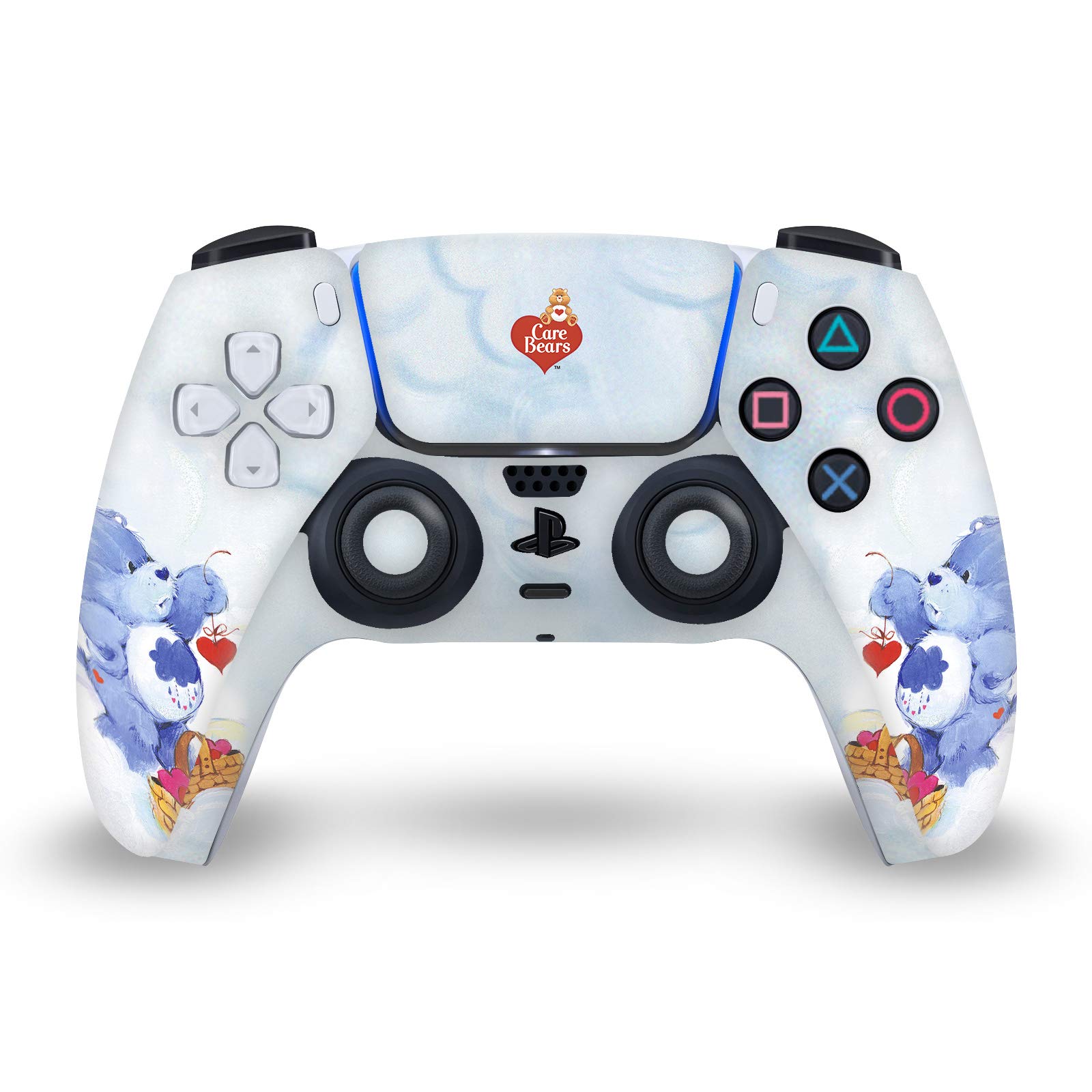 Officially Licensed Care Bears Grumpy Classic Vinyl Faceplate Sticker for PS5 DualSense Controller - Gaming Skin Decal Cover Compatible with Sony PlayStation 5 - Perfect for Gaming Enthusiasts and Care Bears Fans