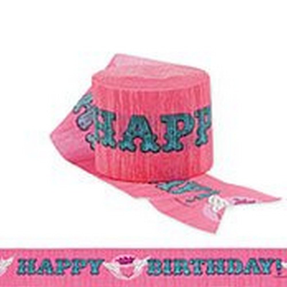 Crepe Streamer Decorations - Rocker Princess Party Collection for Birthday Celebrations, Festive Events & Home Decor