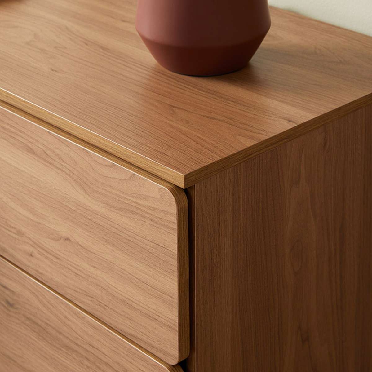 Leeroy 6-Drawer Dresser in Hazelnut Finish - Perfect for Bedroom, Living Room & Home Office Storage Organization