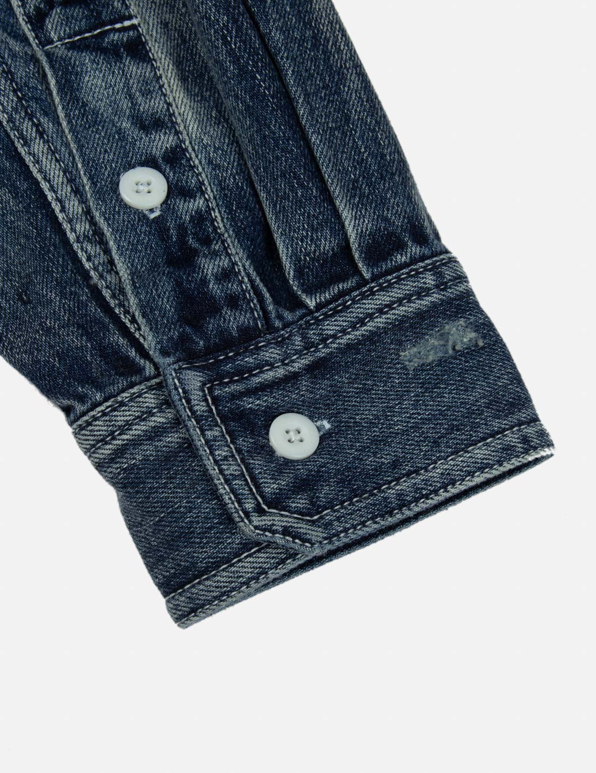 Lucky Slot Machine & Daruma Print Relaxed Fit Denim Shirt for Men - Casual Vintage Style Shirt for Gaming Enthusiasts & Japanese Culture Lovers