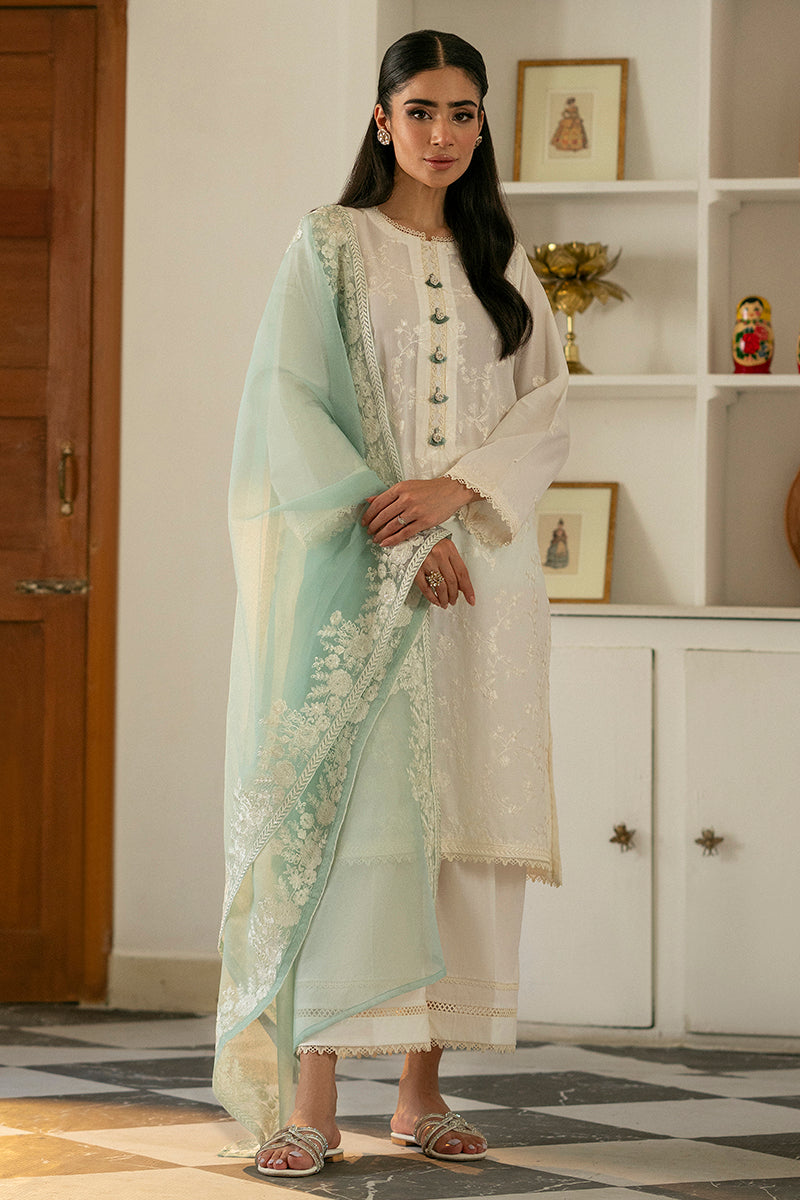 IVORY ORCHID 3-Piece Embroidered Suit Set for Women - Elegant Traditional Outfit for Weddings, Parties & Special Occasions