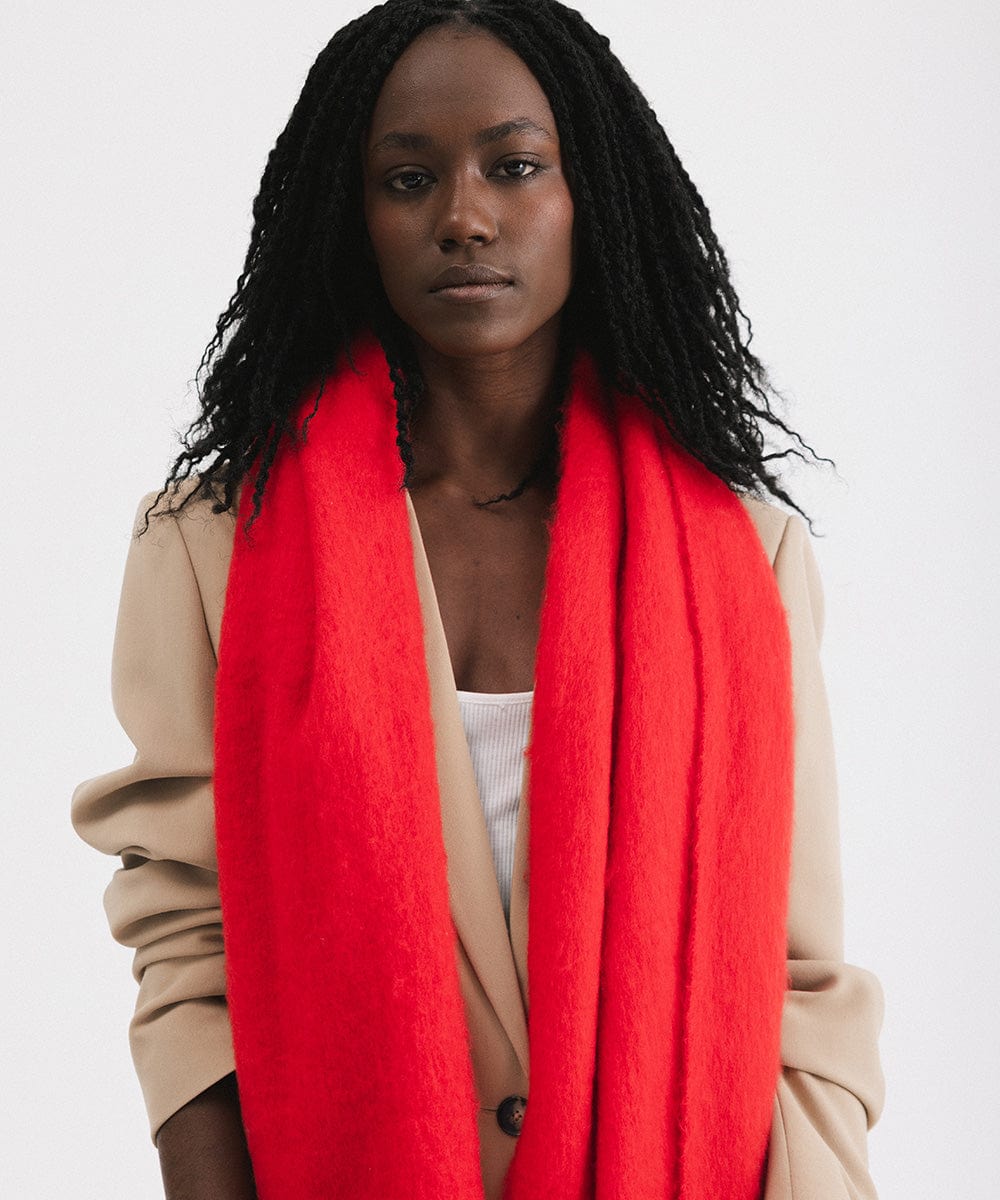 Soft & Chunky Mik Oversized Knit Scarf for Women - Winter Warm Fashion Accessory - Perfect for Cold Weather, Travel & Outdoor Activities
