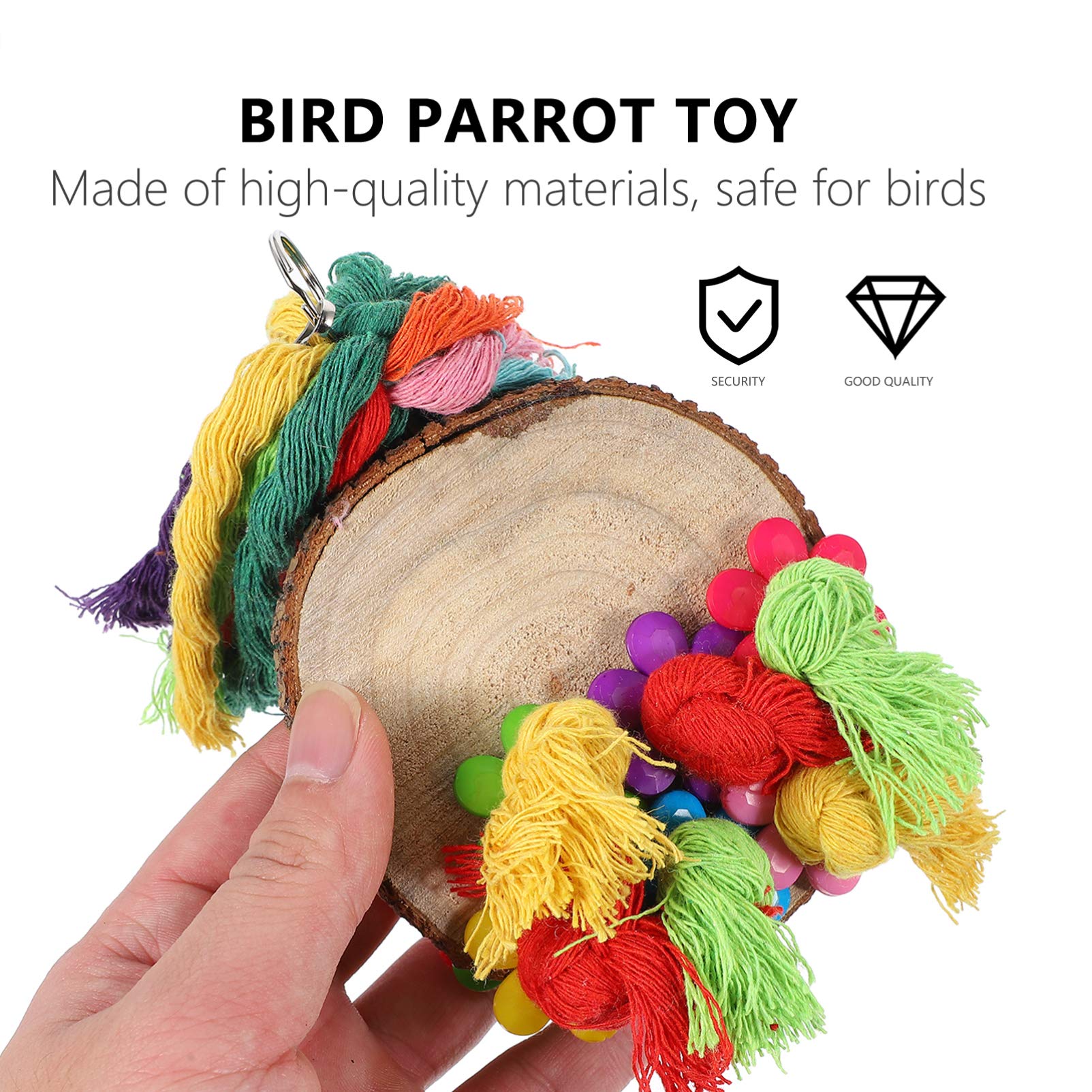 Best Parrot Chewing Toy - Hanging Bird Cage Toy for Parrots, Cockatiels & Pet Birds | Durable Rope Swing Chew Toy for Mental Stimulation & Beak Exercise | Perfect for Cage Enrichment & Playtime