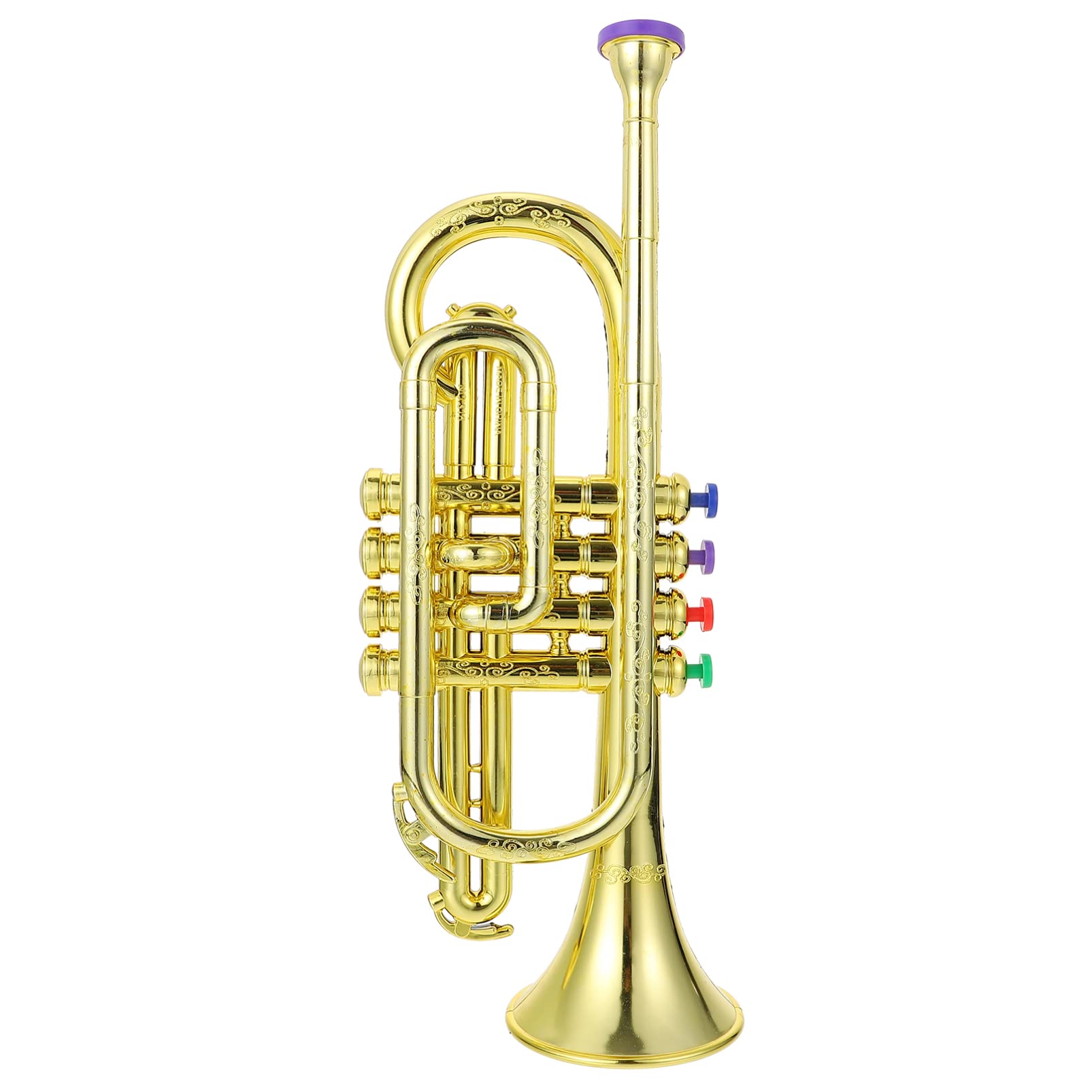 EXCEART Realistic Toy Trumpet for Kids - 1 Piece Musical Instrument Pretend Play Prop, Perfect for Birthday Parties & Music Education